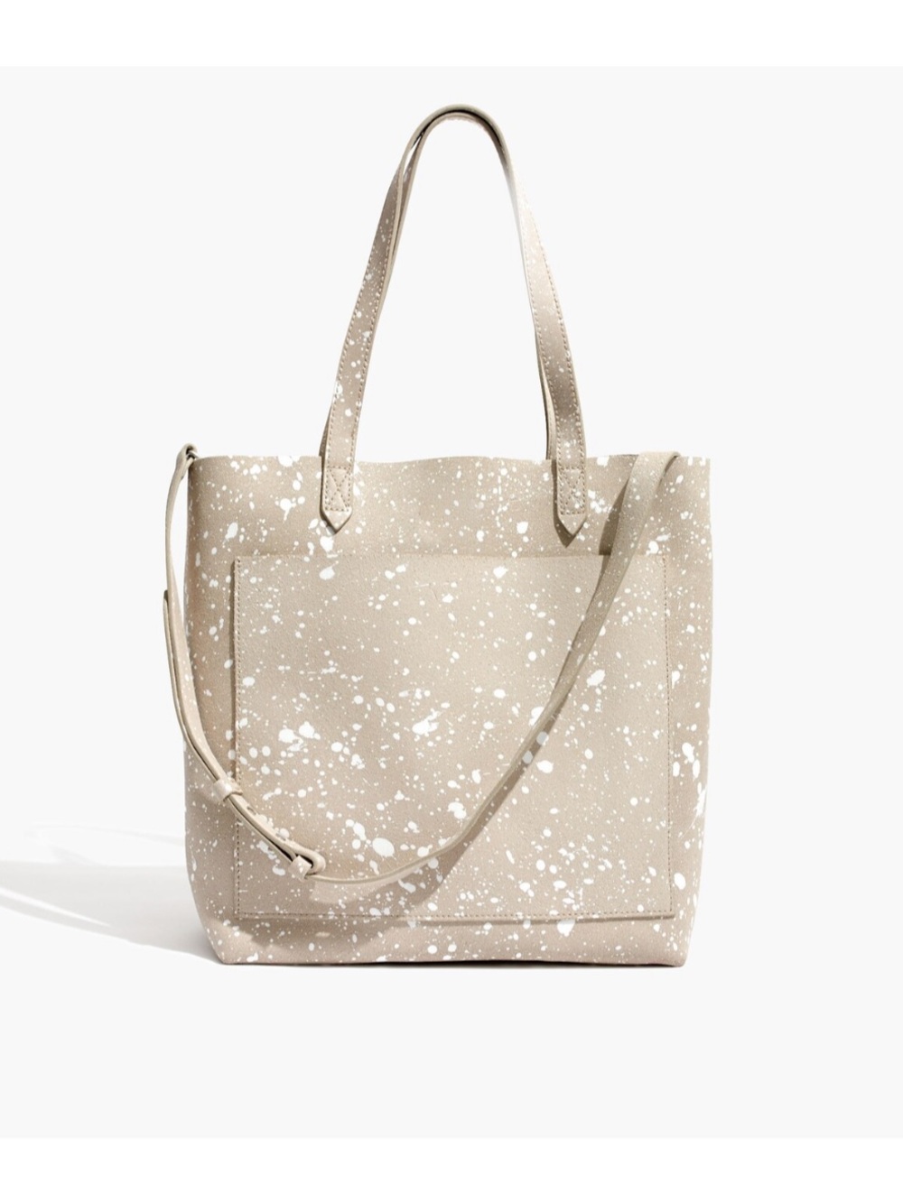 Madewell limited splatter paint edition medium tote + pouch